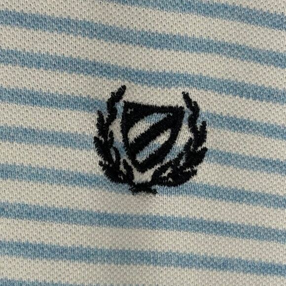 Club Room Blue and White Striped Collared 
Size XXL 100% Cotton Polo Shirt - Picture 2 of 6